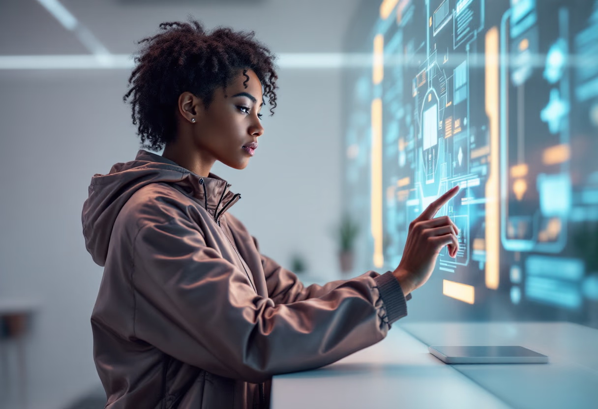image of student engaging with ai tools